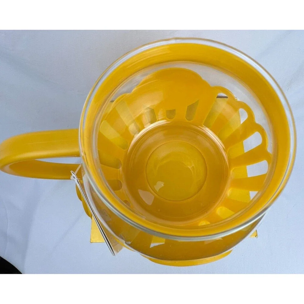 Ecolution Micro-Pop Popcorn Popper 3Qt Yellow GLASS Microwave BPA Free